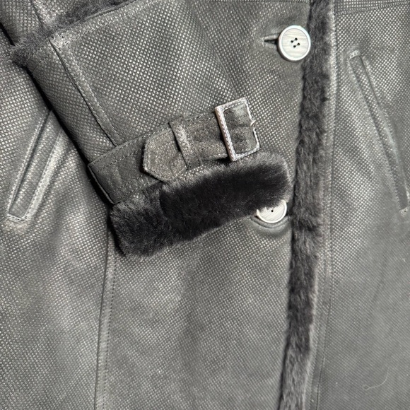 Denimaxx Couture Black Lambskin Jacket Long Coat Women’s Small - Picture 14 of 15